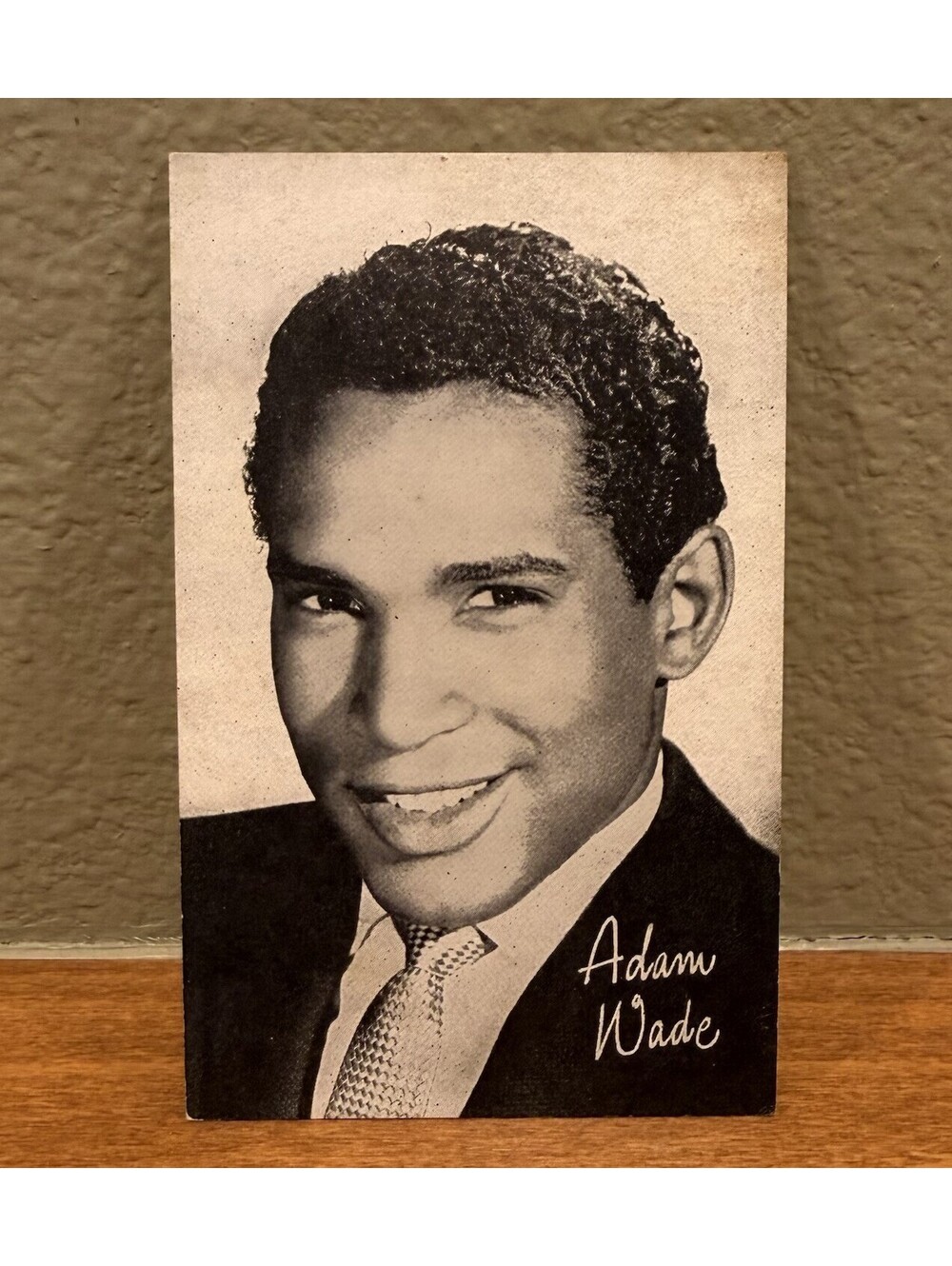 Vintage Adam Wade Fan Photo Card Billboard Music Week Promo Portrait 1960s